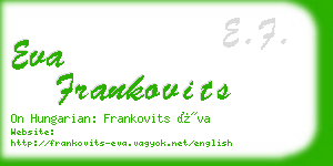 eva frankovits business card